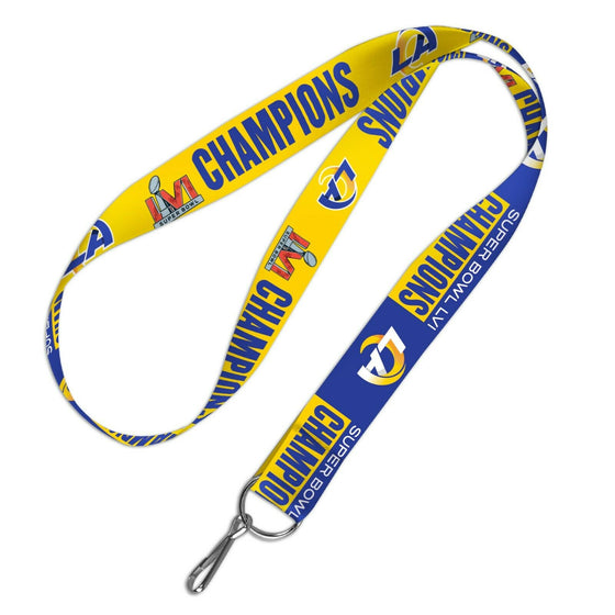 Super Bowl 56 LVI Champions Los Angeles Rams Lanyard - 757 Sports Collectibles