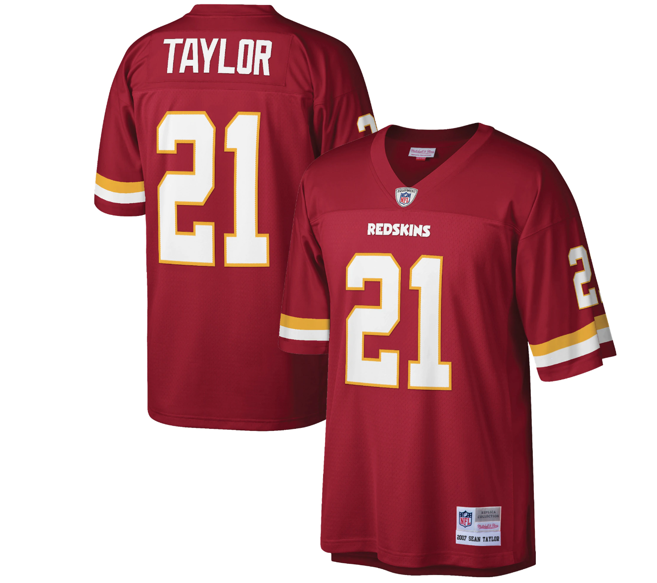 Men's Mitchell & Ness Sean Taylor White Washington Football Team Legacy  Replica Jersey