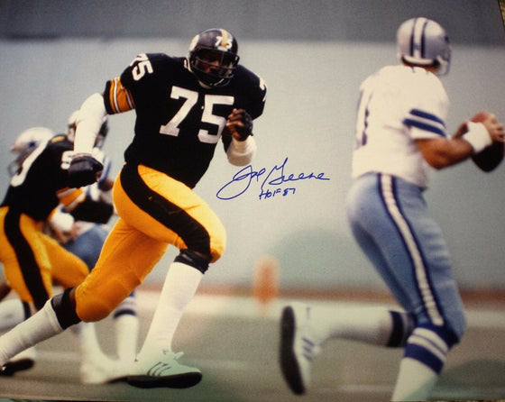 Autographed Joe Greene Pittsburgh Steelers 16x20 Photo with COA - 757 Sports Collectibles