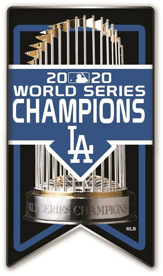 2020 WORLD SERIES PIN L.A. DODGERS CHAMPIONS BANNER LOS ANGELES MLB CHAMPIONSHIP