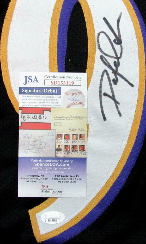 Baltimore Ravens Odafe Oweh Signed Autographed Black Custom Football Jersey JSA - 757 Sports Collectibles