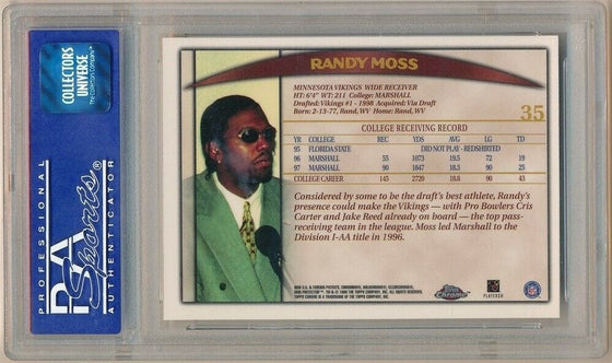 RANDY MOSS 1998 TOPPS CHROME 35 RC ROOKIE MINNESOTA VIKINGS SP PSA 10 GEM MINT B