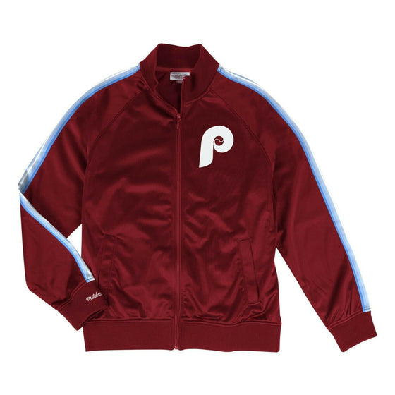 Philadelphia Phillies Mitchell & Ness MLB Full Zip Track Jacket - Maroon  (Medium)