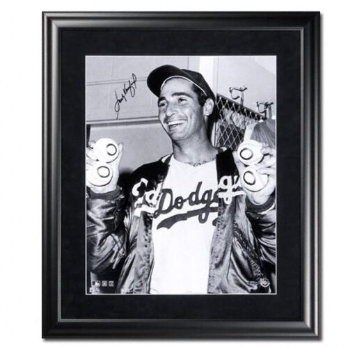 Sandy Koufax Signed Jersey (Framed)