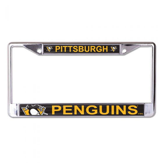 PITTSBURGH PENGUINS MEGA LIC PLT FRAME S/L PRINTED