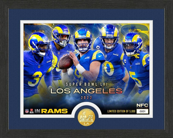 Los Angeles Rams Super Bowl LVI Team Force Bronze Coin Photo Mint