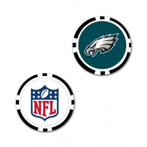 Philadelphia Eagles Oversized Poker Chip Golf Ball Marker (Printed, 40 mm)