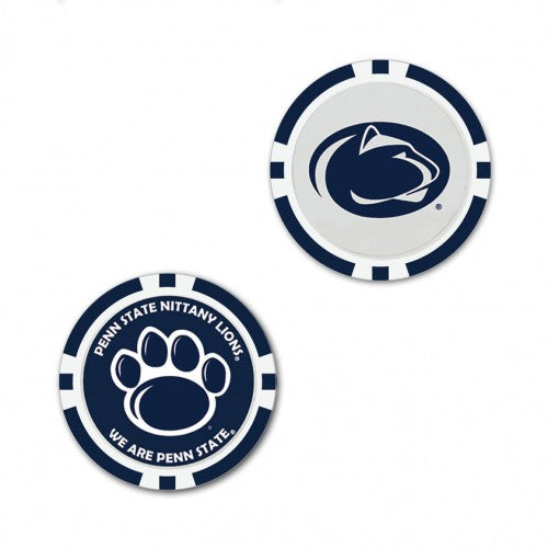 Penn State Nittany Lions Oversized Poker Chip Golf Ball Marker (Printed, 40 mm)