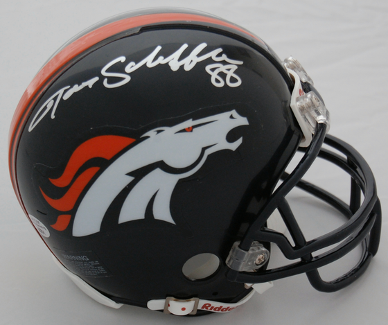 Tony Scheffler Denver Broncos Autographed Mini Helmet