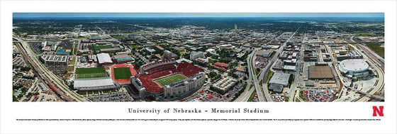 Nebraska Football - Aerial - Unframed - 757 Sports Collectibles