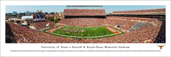 Texas Longhorns Football - 50 Yard Line - Unframed - 757 Sports Collectibles