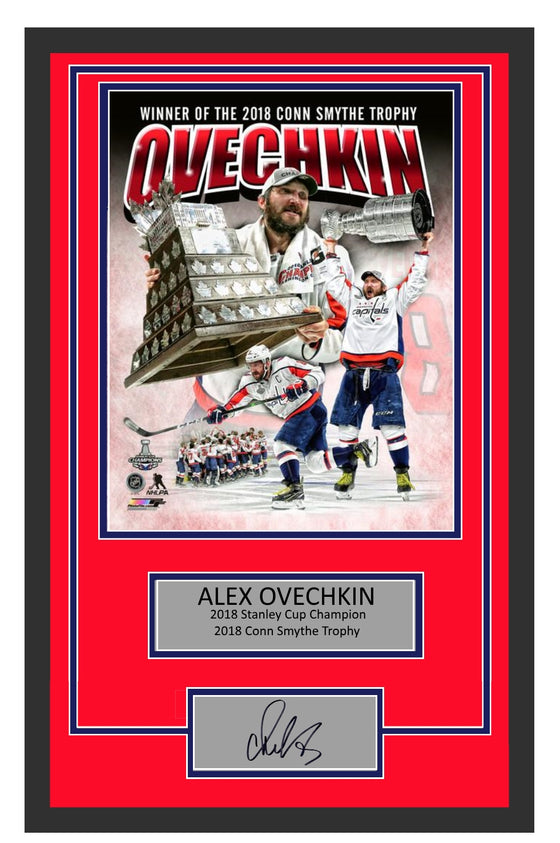 Washington Capitals Framed Alex Ovechkin Facsimile Autograph 8x10 Photo